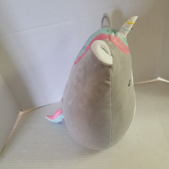 Kellytoy Toys Squishmallow Plush Stuffed Gray Unicorn Sleeping